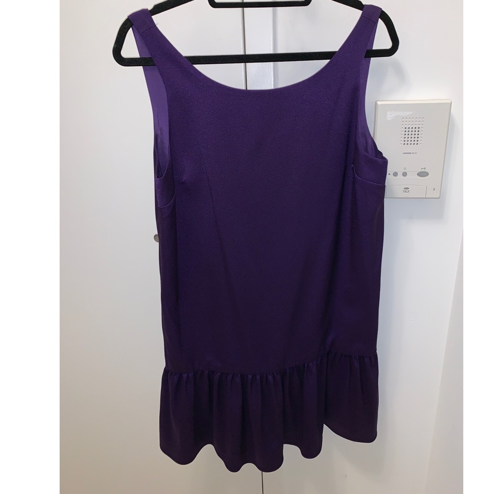Purple Mini Ruffle Dress